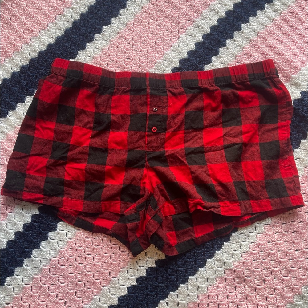 Stars Above Checkered Pajama Shorts XXL